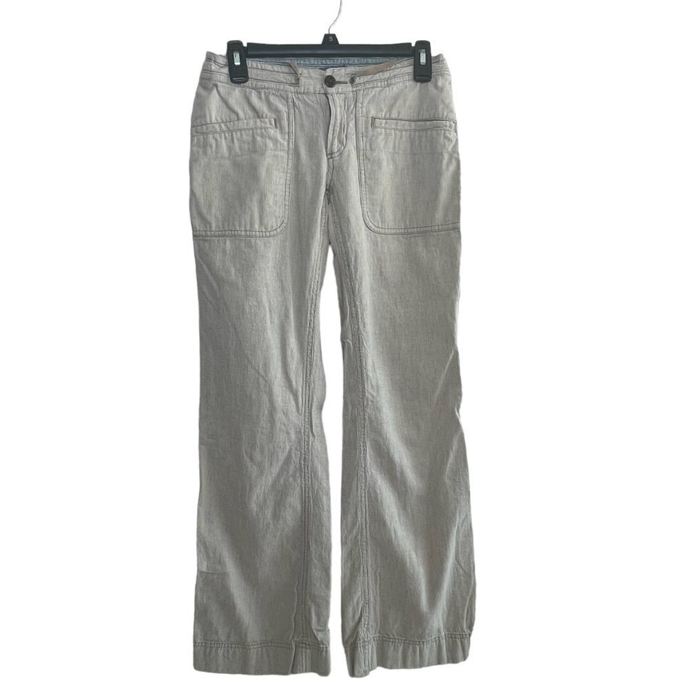 The North Face Larison Linen Pants Size 2 Lightweight Stripe Drawstring‎ Waist